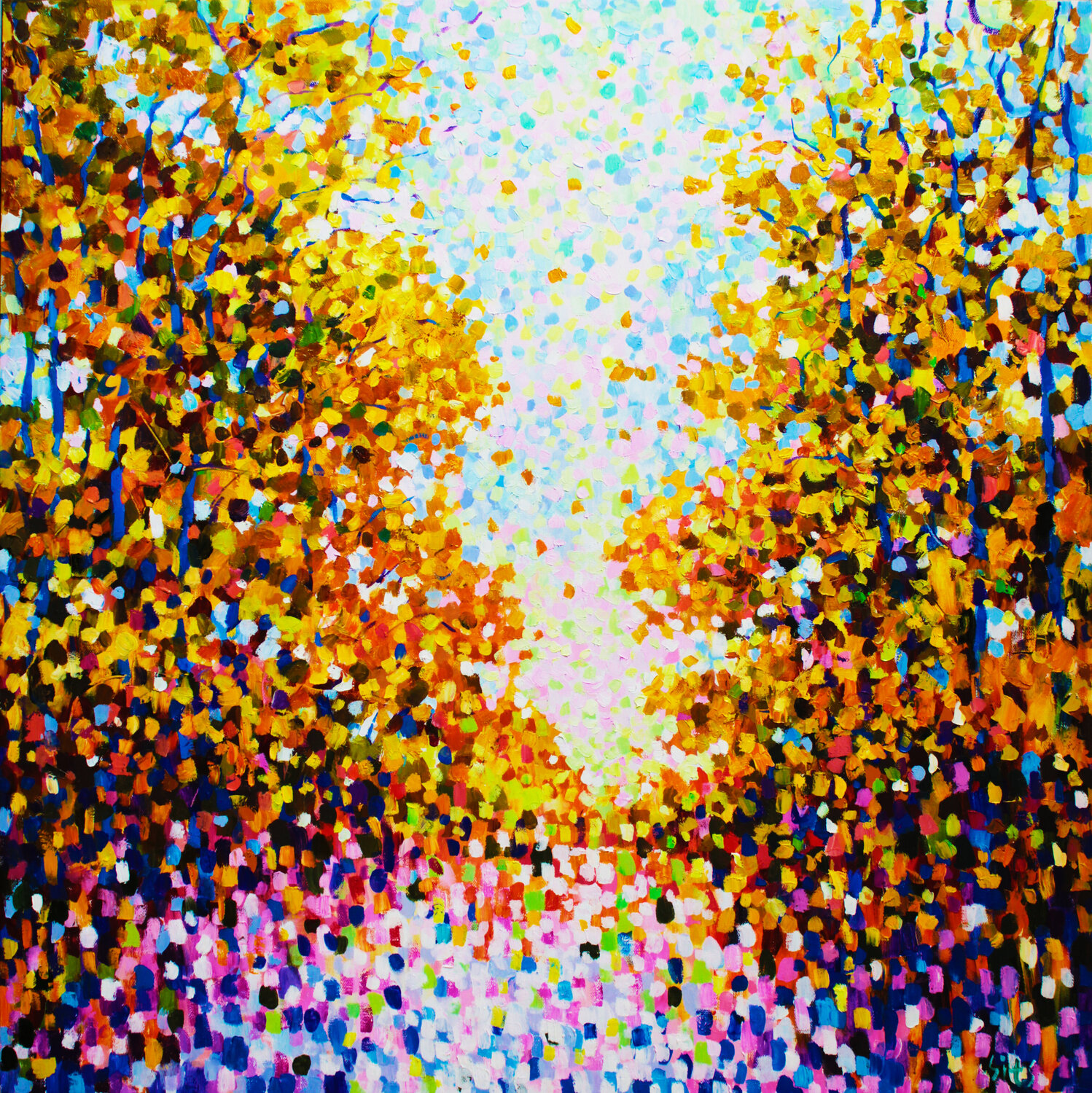 Trees by the water VII Andrei Sitsko Original painting for sale