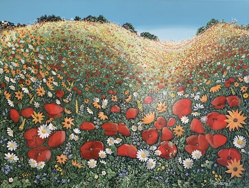 Plongeon floral by Claire Morand, Painting for Sale on Select