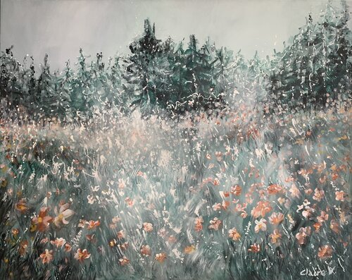 Le printemps en hiver by Claire Morand, Painting for Sale on Select