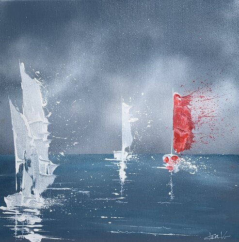 Voiles au vent by Claire Morand, Painting for Sale on Select
