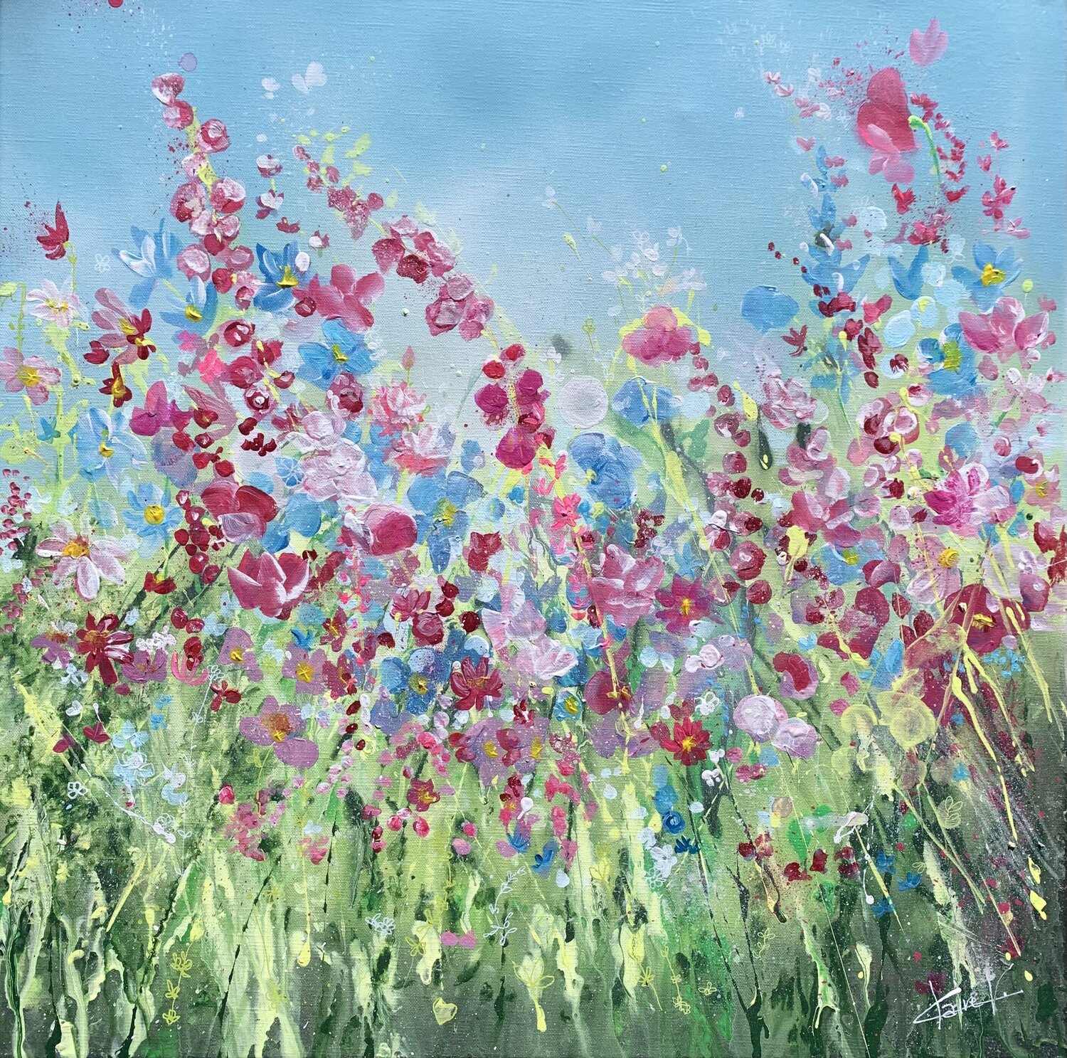 Au bord du chemin 1 Claire Morand Original painting for sale