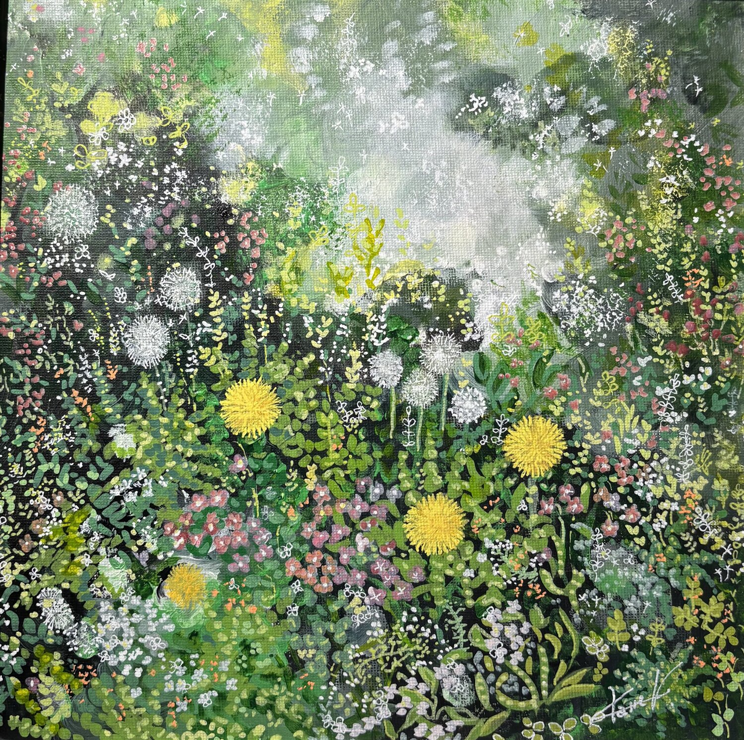 Tapis de mars Claire Morand Original painting for sale