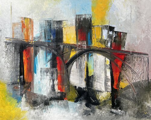 the Bridge by Nicola Quici, Painting for Sale on Select