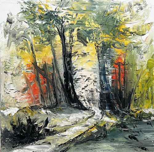 Waldweg by Nicola Quici, Painting for Sale on Select