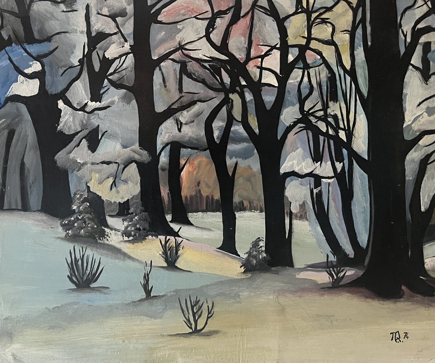 Winterlandschaft Nicola Quici Original painting for sale