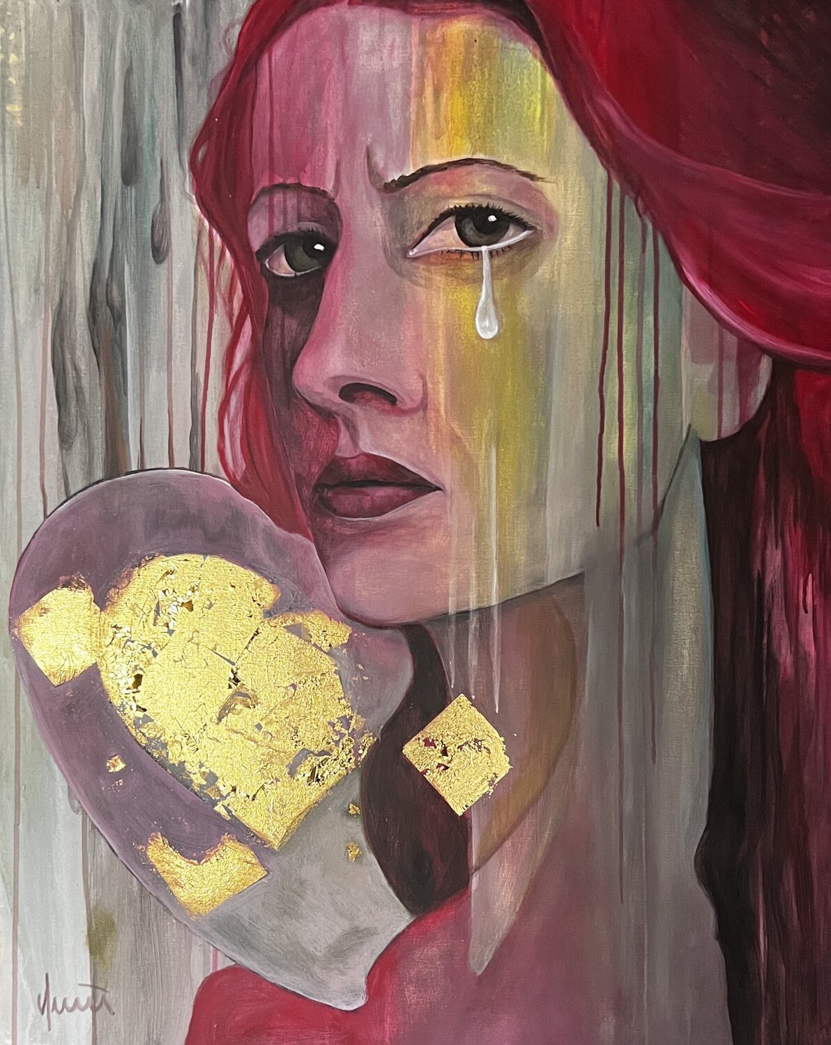 Love pain Nicola Quici Original painting for sale