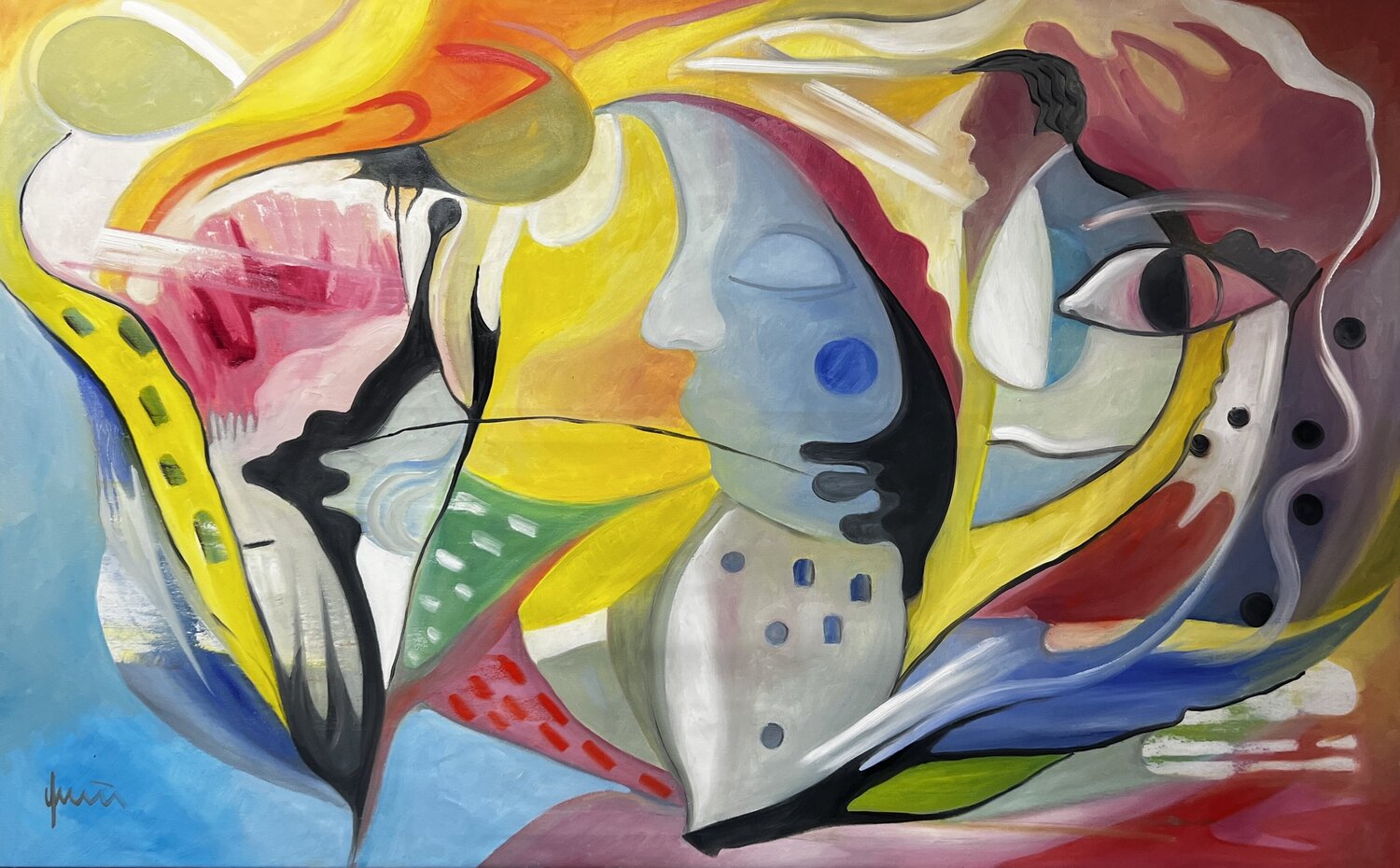 THE VIEWER Nicola Quici Original painting for sale