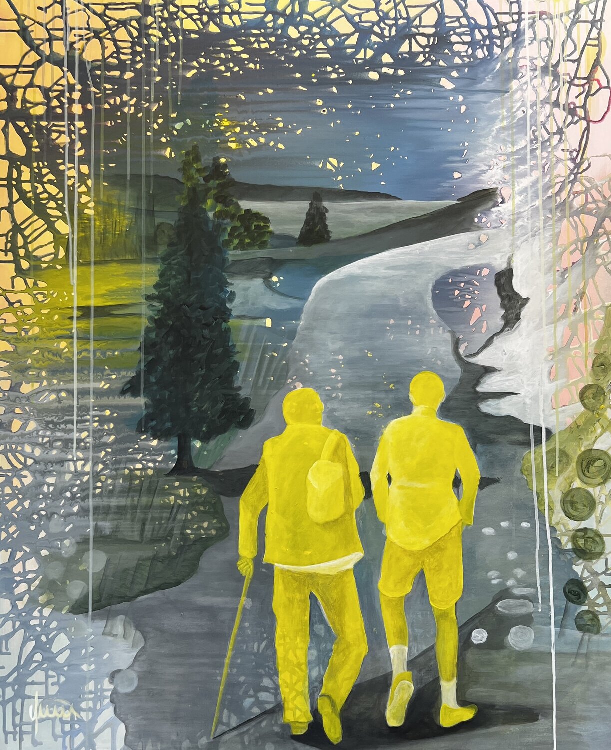 The hike Nicola Quici Original painting for sale