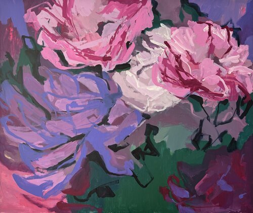 Happy Flowers-Spirit of Amethyst by Boryana Nindl, Painting for Sale on Select