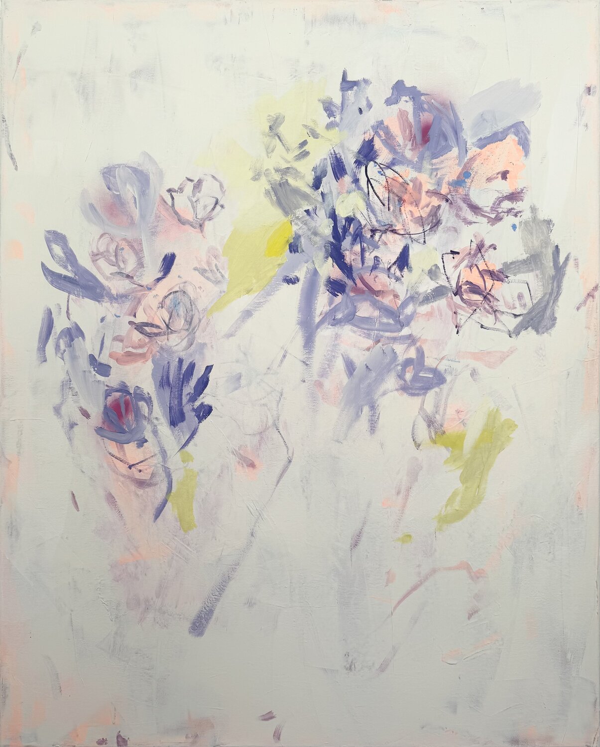 White Garden Boryana Nindl Original painting for sale