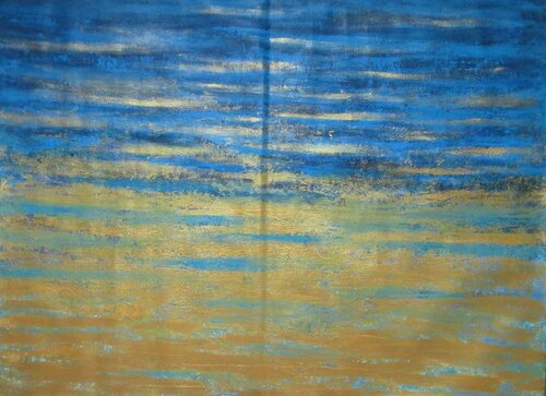 Rouleau bleu et jaune by Artiste H. E., Painting for Sale on Select
