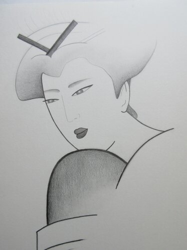Portrait de femme by Artiste H. E., Drawing for Sale on Select