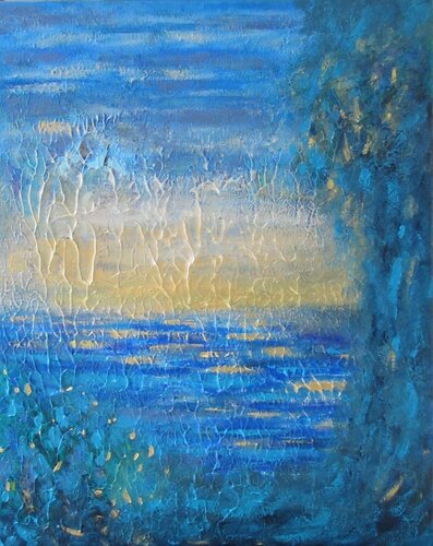 Le lac by Artiste H. E., Painting for Sale on Select