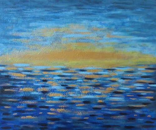 Reflets du soleil sur l'eau by Artiste H. E., Painting for Sale on Select