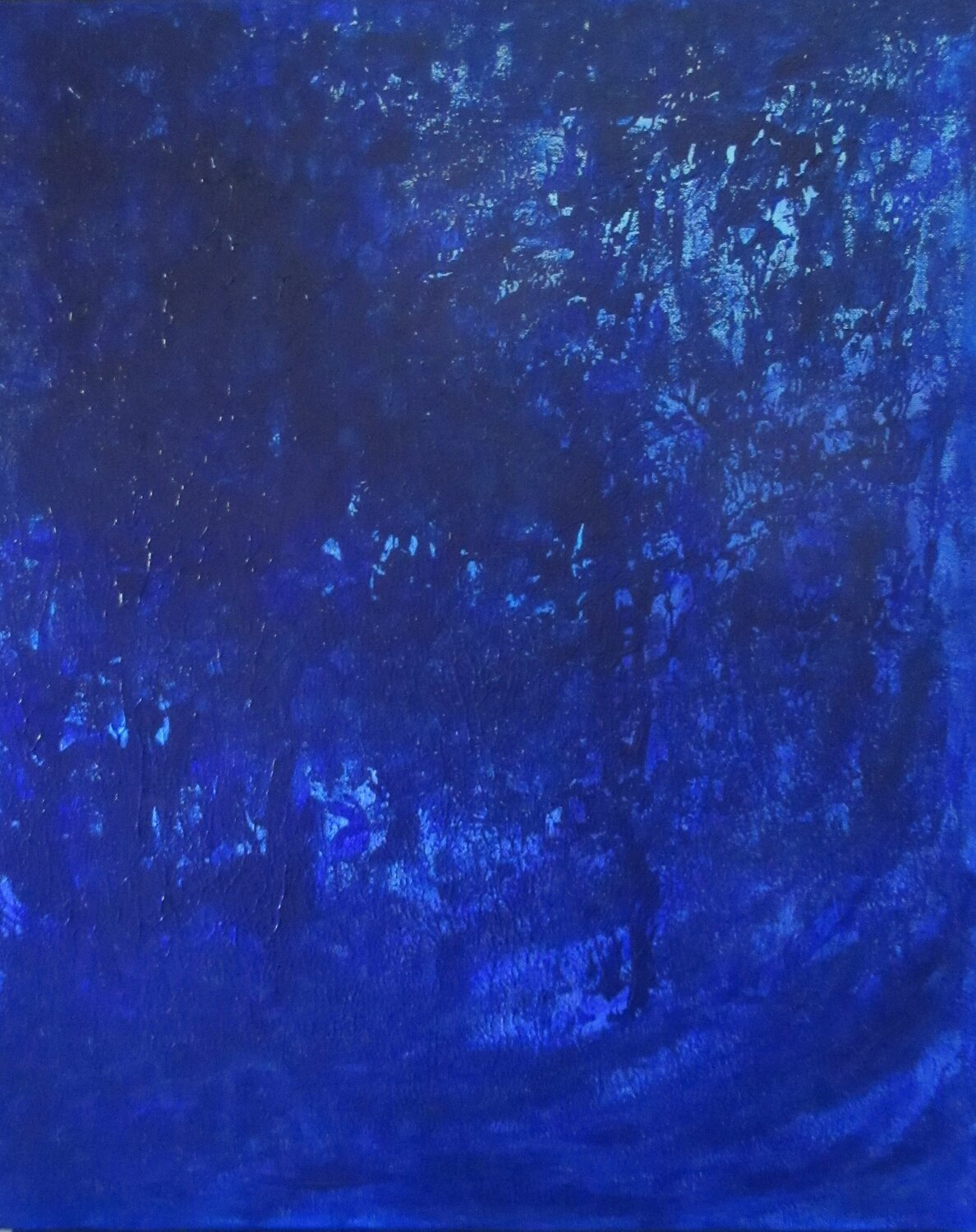 Bleu de l'eau Artiste H. E. Original painting for sale