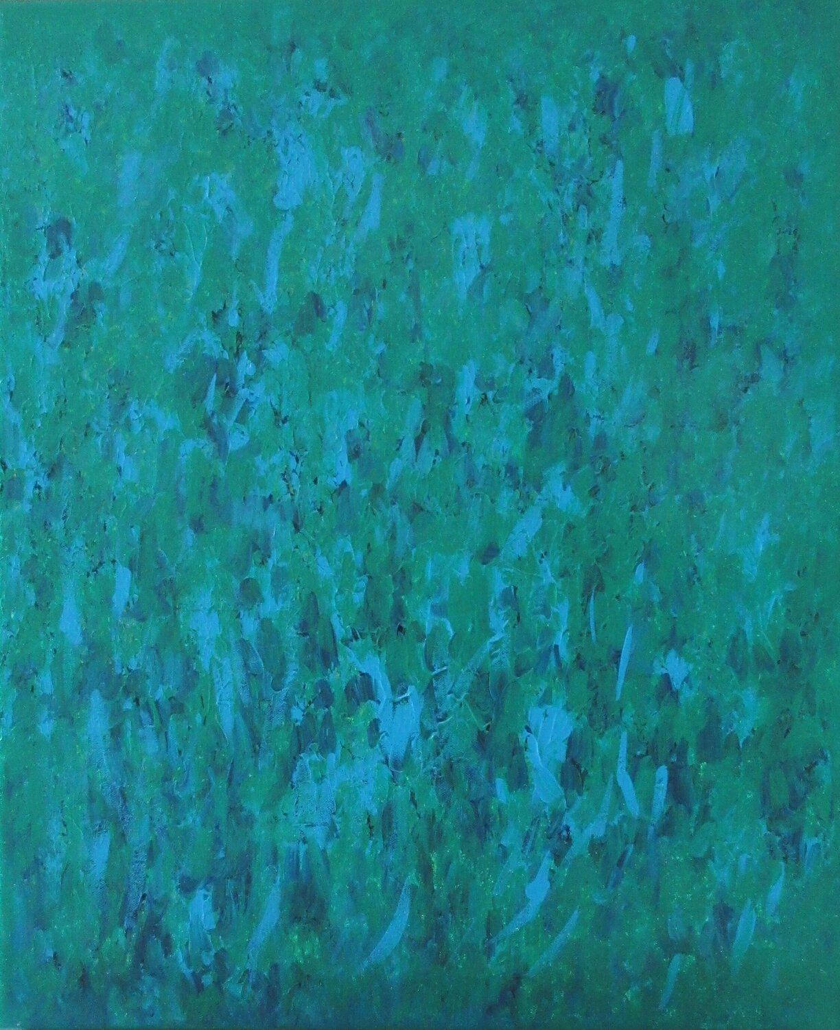 Reflets des arbres sur la rivière Artiste H. E. Original painting for sale