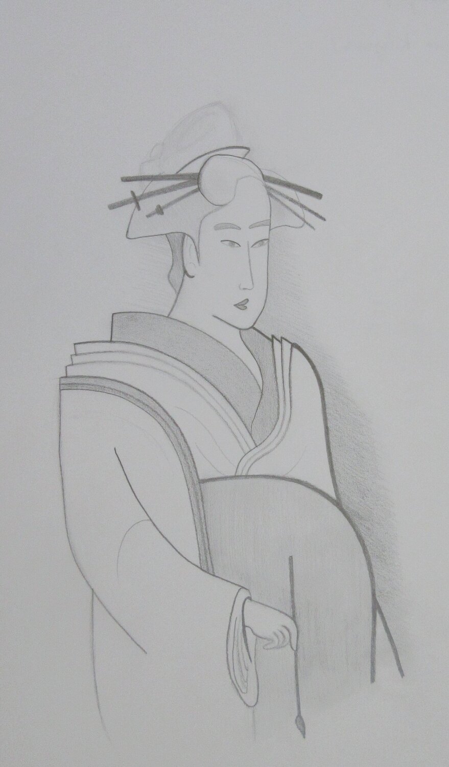 Portrait de peintre avec son pinceau Artiste H. E. Drawing for sale