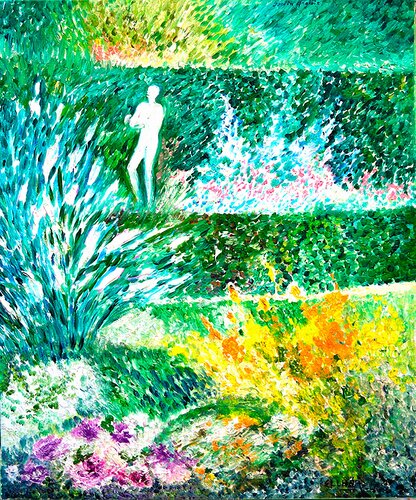 Le Jardin Anglais by Marie-Claude ELLHËA, Painting for Sale on Select