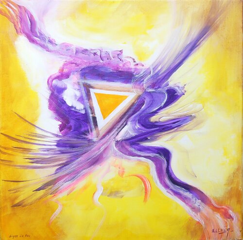 Signe de Feu by Marie-Claude ELLHËA, Painting for Sale on Select