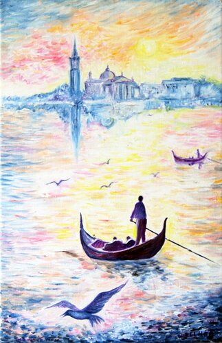 Petit Matin à Venise by Marie-Claude ELLHËA, Painting for Sale on Select