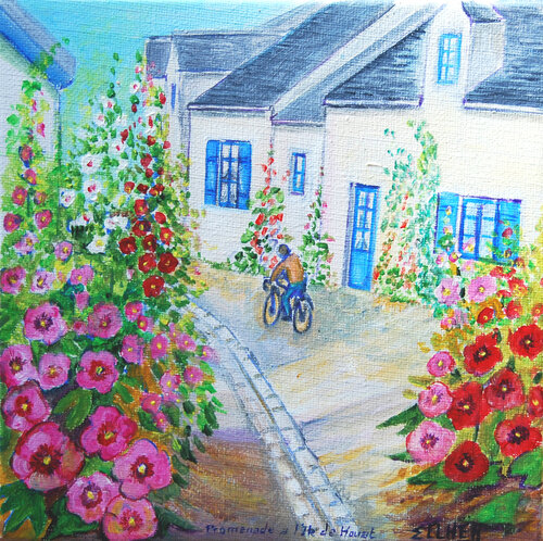 Promenade à l'Ile de Houat Bretagne by Marie-Claude ELLHËA, Painting for Sale on Select