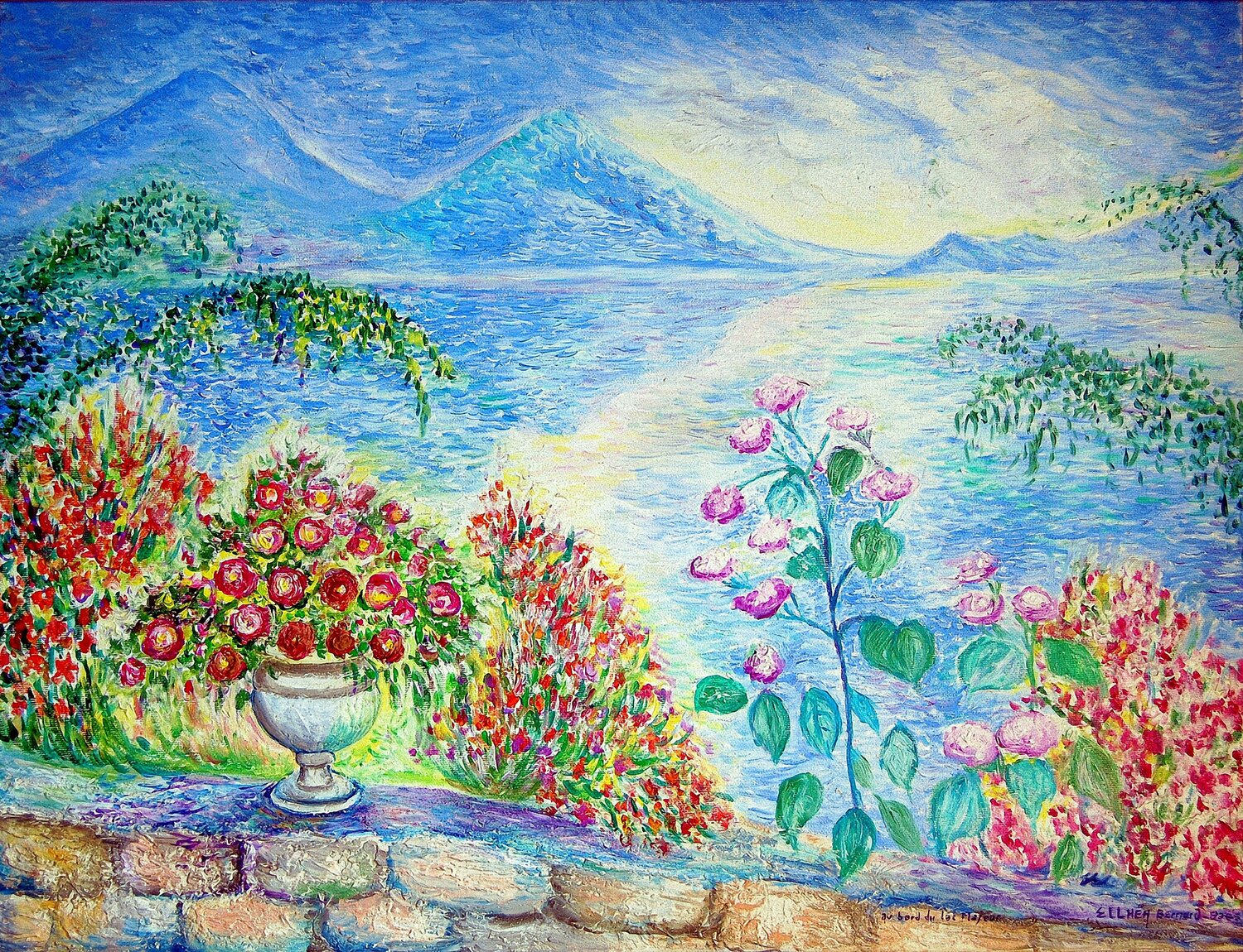 Le Lac Majeur Marie-Claude ELLHËA Original painting for sale