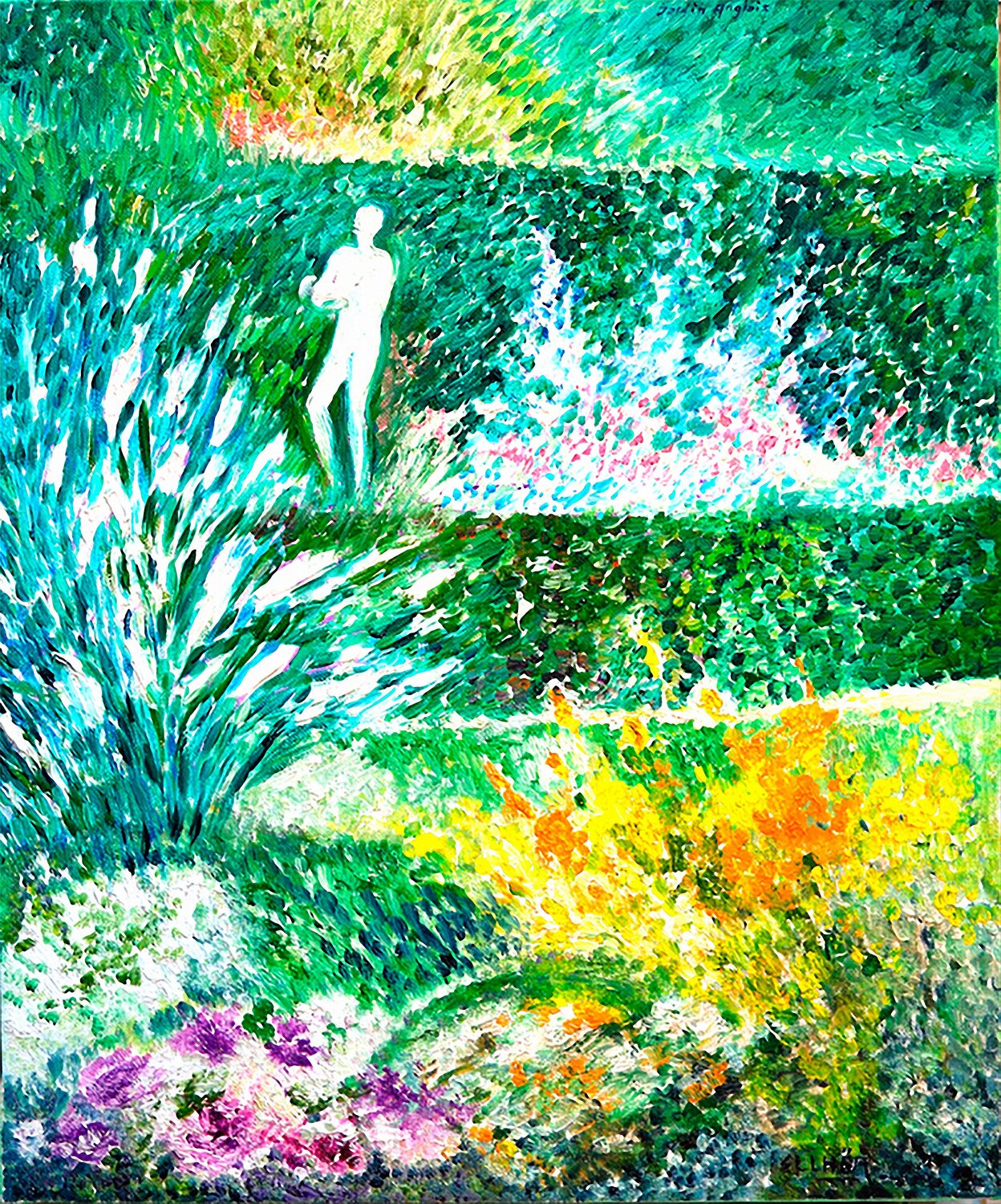 Le Jardin Anglais Marie-Claude ELLHËA Original painting for sale