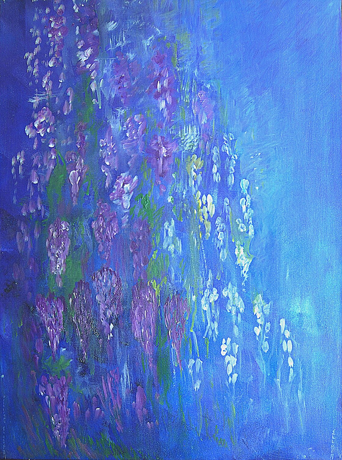 Printemps des Glycines Marie-Claude ELLHËA Original painting for sale