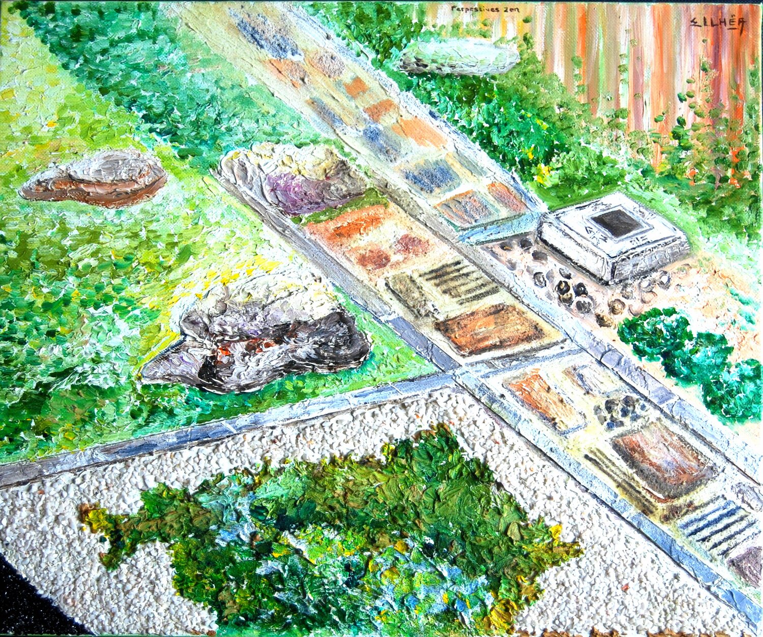 Perspectives Zen Marie-Claude ELLHËA Original painting for sale
