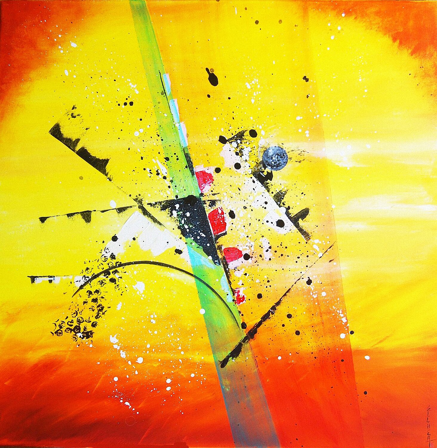 Space Time Marie-Claude ELLHËA Original painting for sale