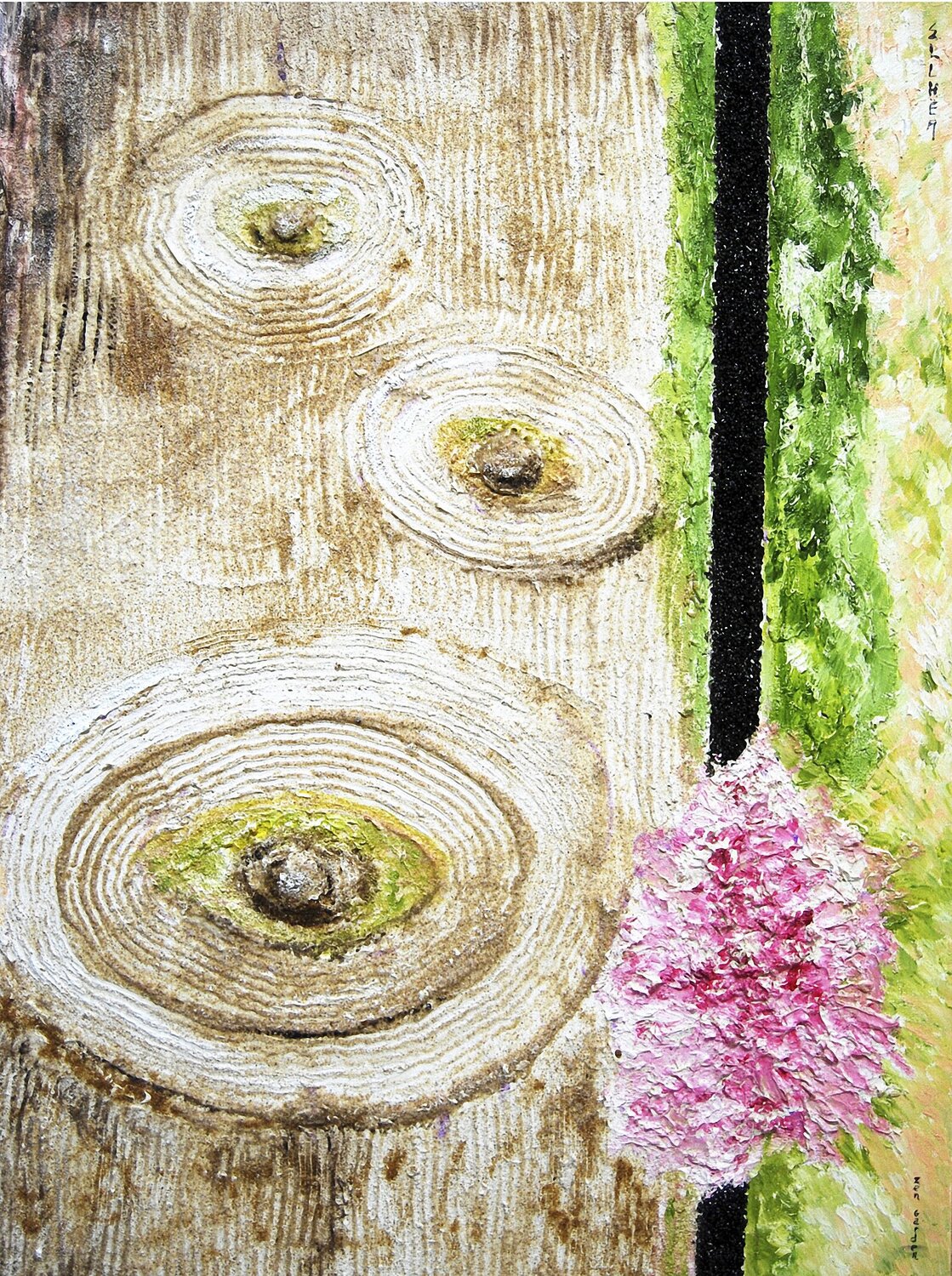 Zen Garden Abstrait Marie-Claude ELLHËA Original painting for sale