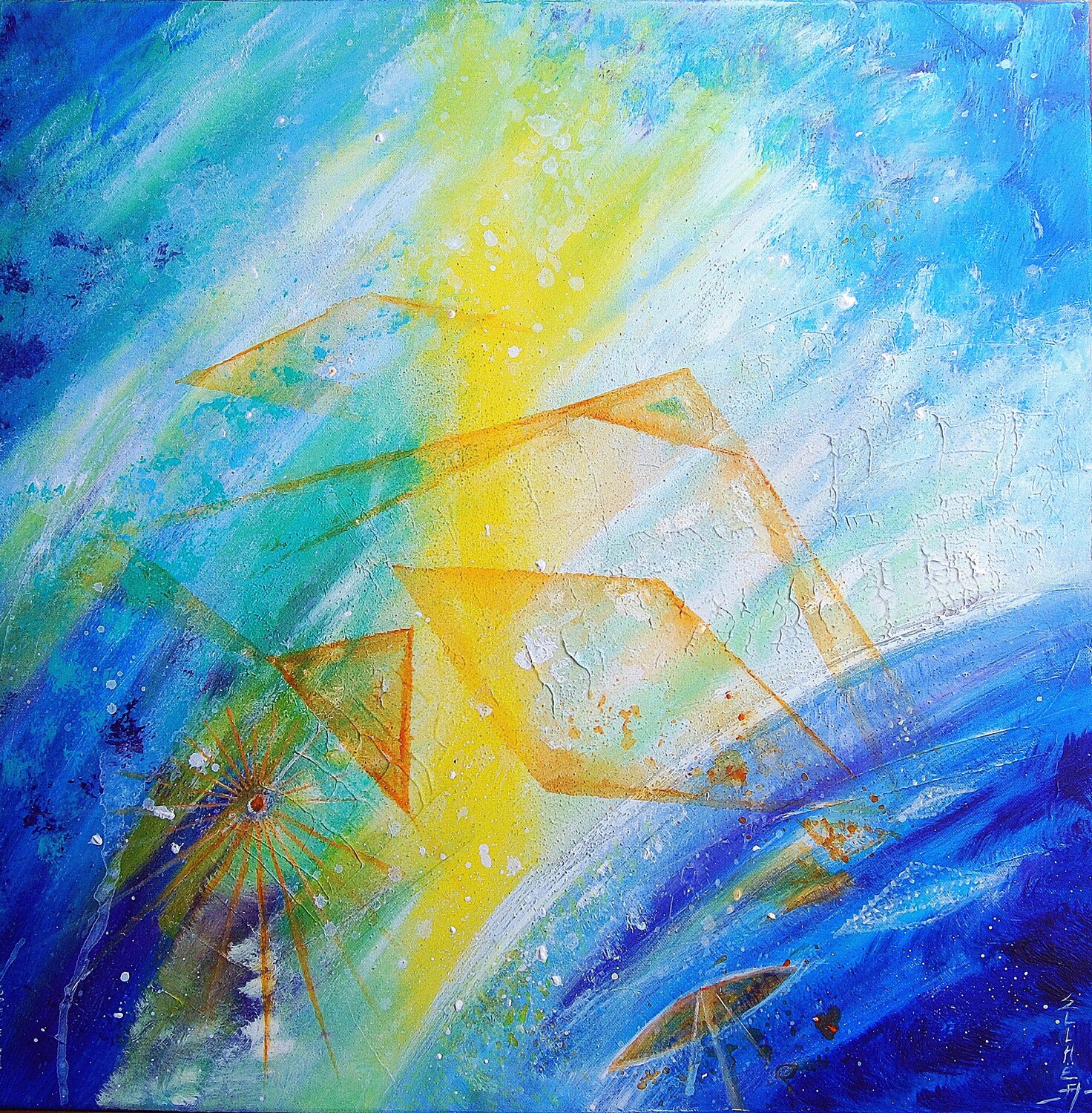 Space Gate Marie-Claude ELLHËA Original painting for sale