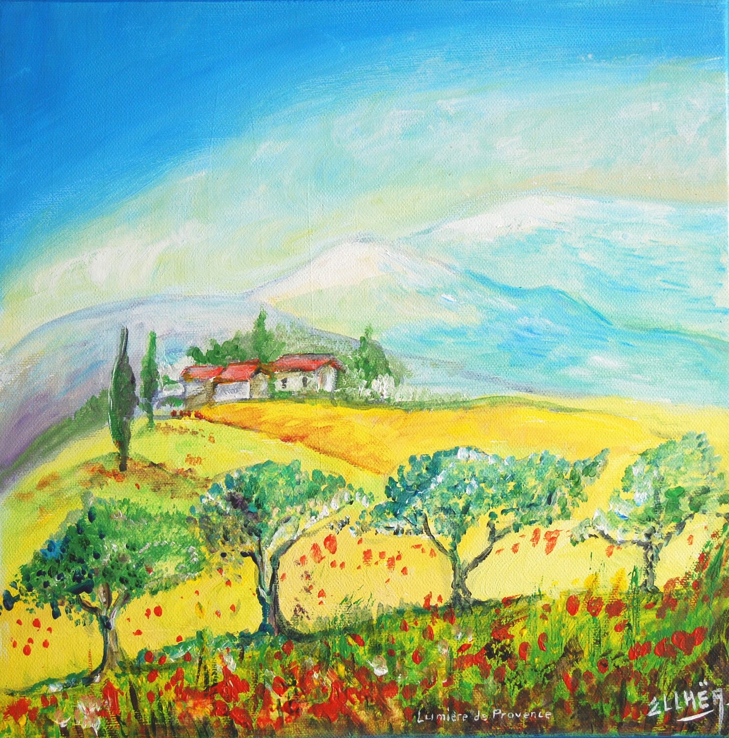Light of Provence Marie-Claude ELLHËA Original painting for sale