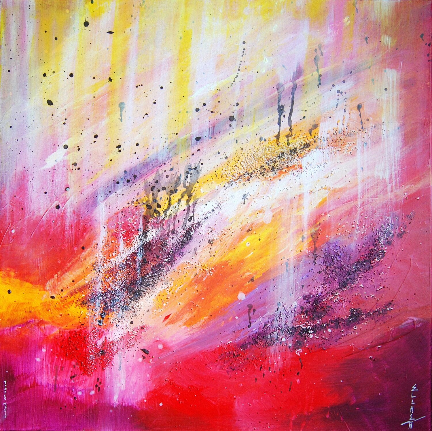Abstract Trance Music Marie-Claude ELLHËA Original painting for sale