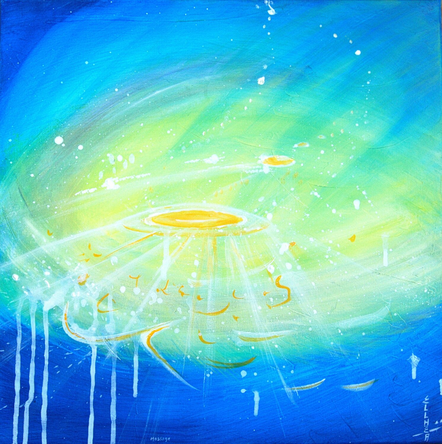 Message Marie-Claude ELLHËA Original painting for sale