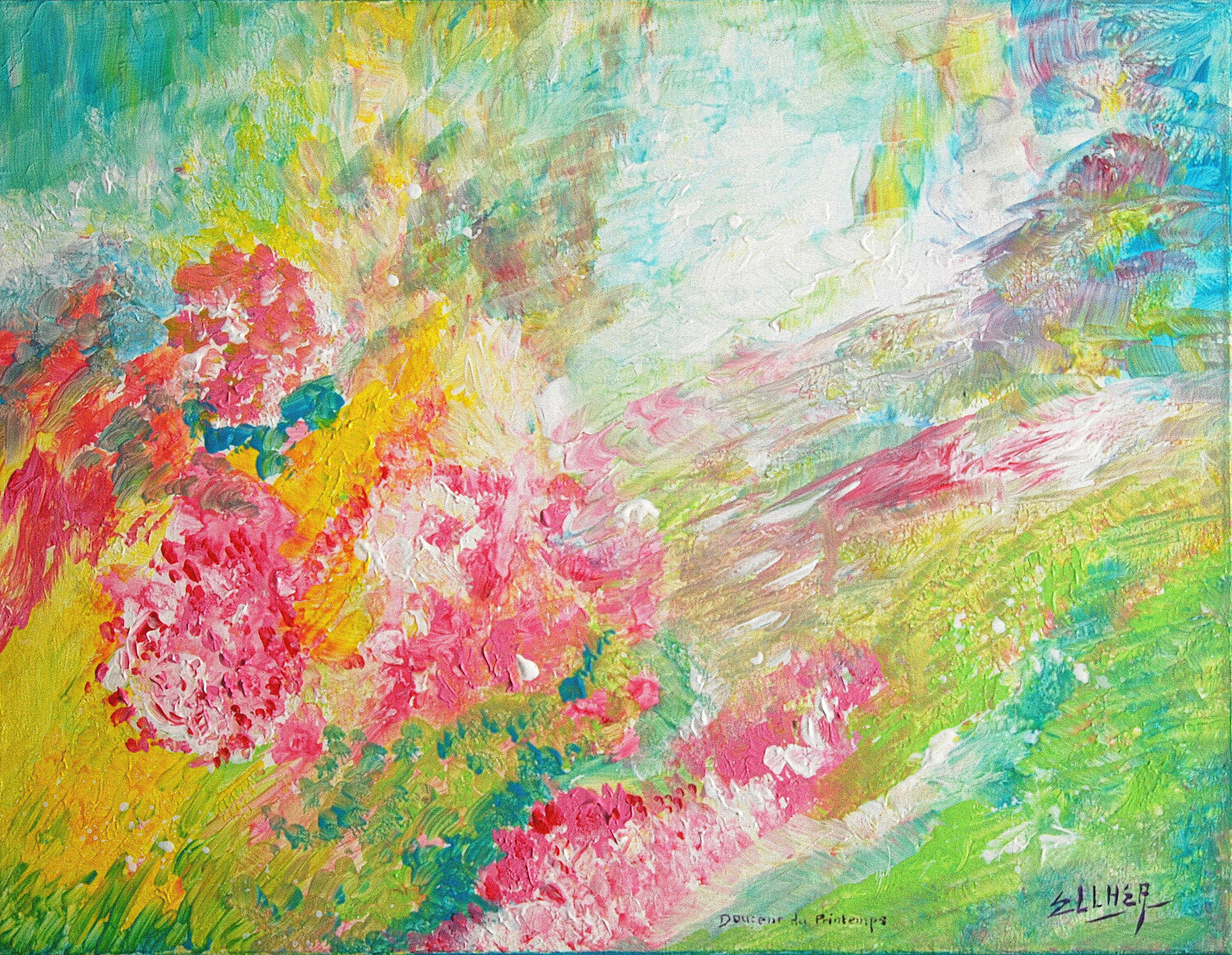 Douceur du Printemps Marie-Claude ELLHËA Original painting for sale