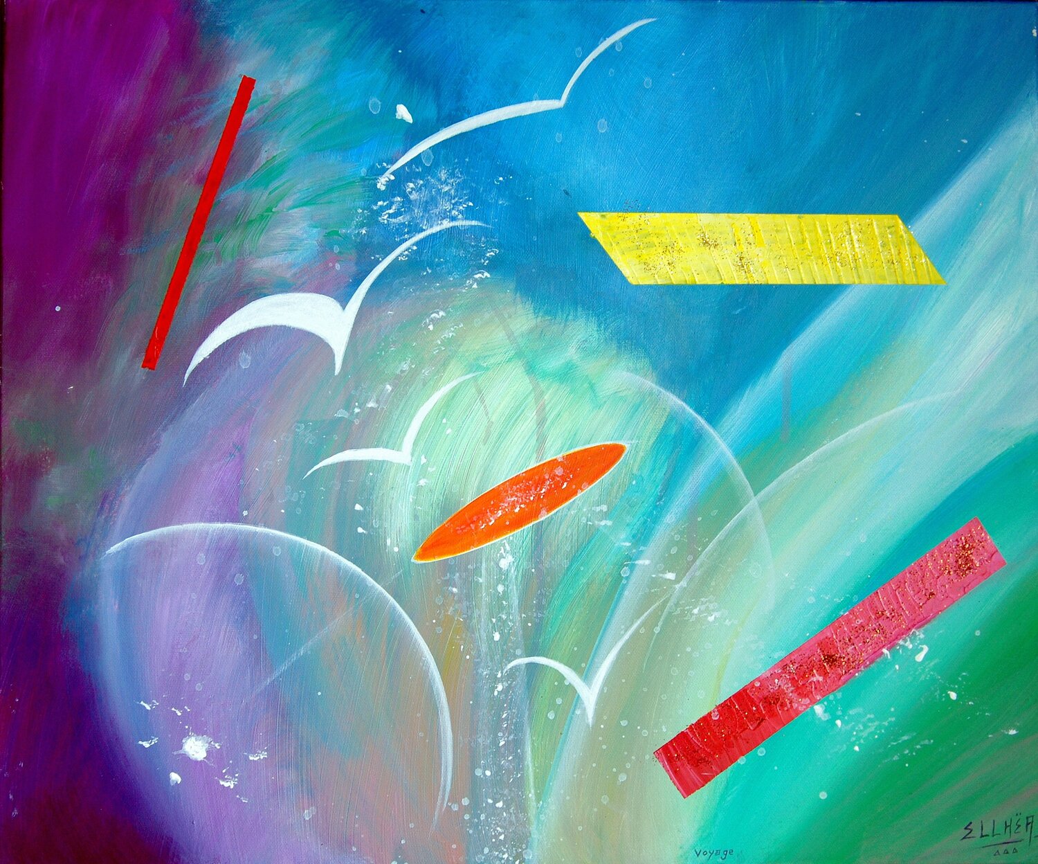 Voyage - Journey Marie-Claude ELLHËA Original painting for sale