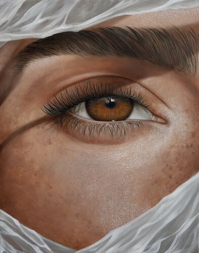 THE GAZE by Lisa Müller, Painting for Sale on Select
