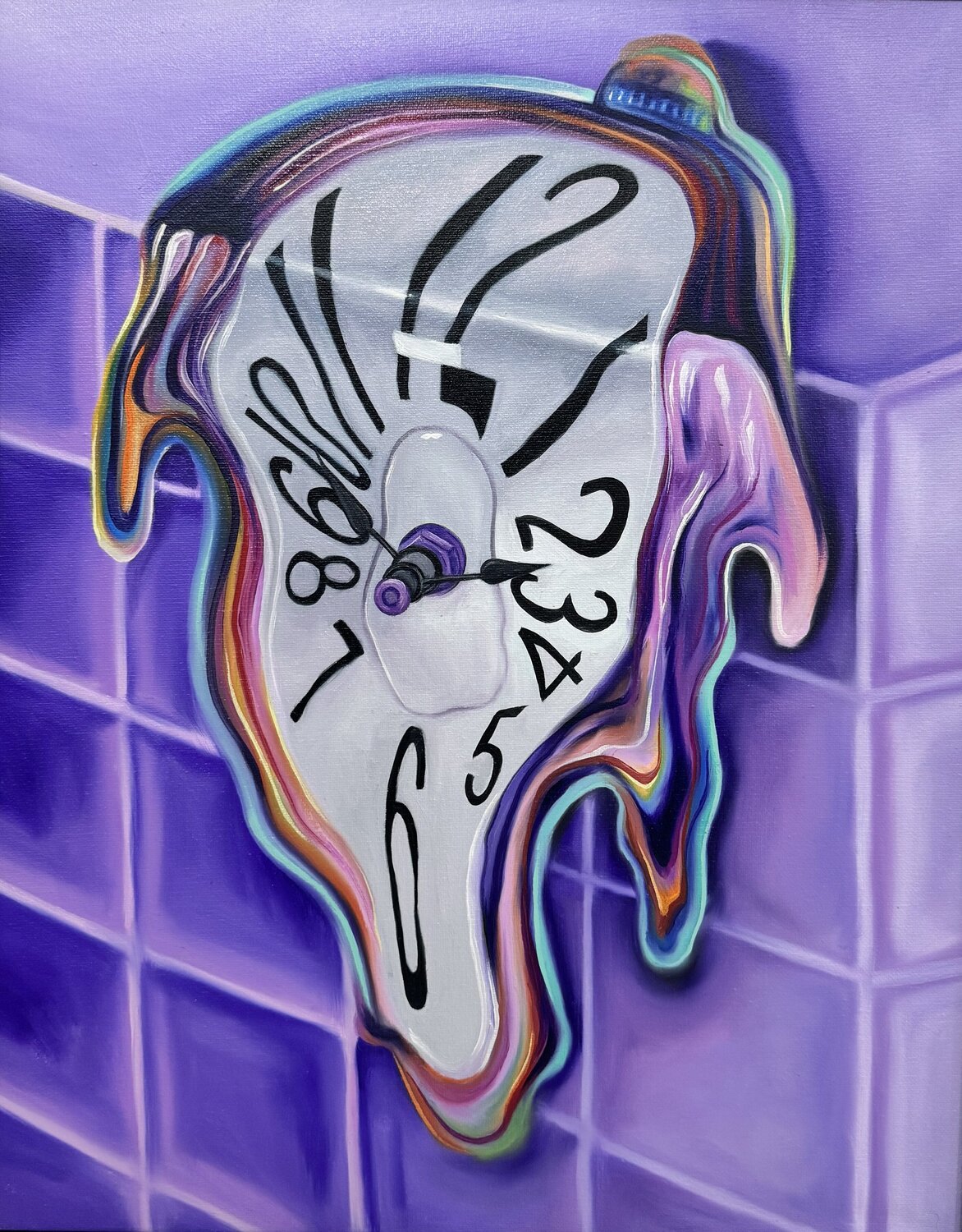 TIME WASTING AWAY Lisa Müller Original painting for sale