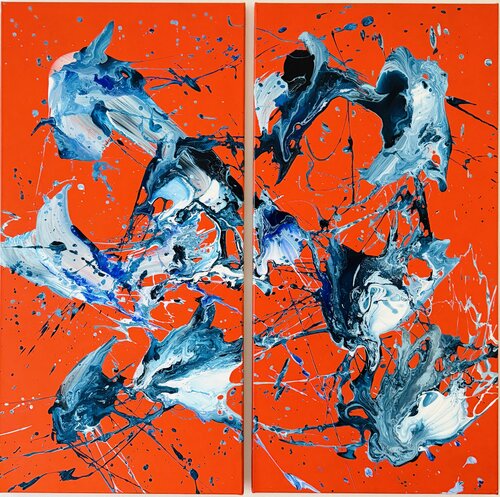 Crush it! (2 x 100 x 50cm) by Ilja Freer, Painting for Sale on Select