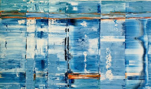 Orangina in aqua by Ilja Freer, Painting for Sale on Select