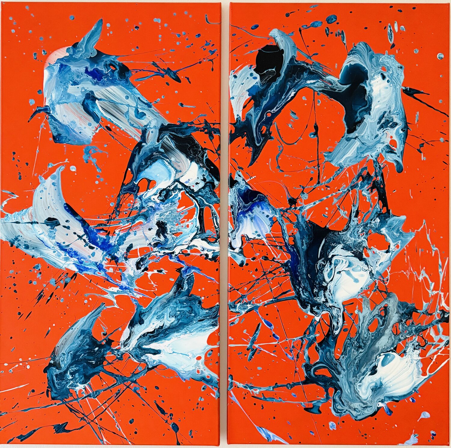 Crush it! (2 x 100 x 50cm) Ilja Freer Original painting for sale