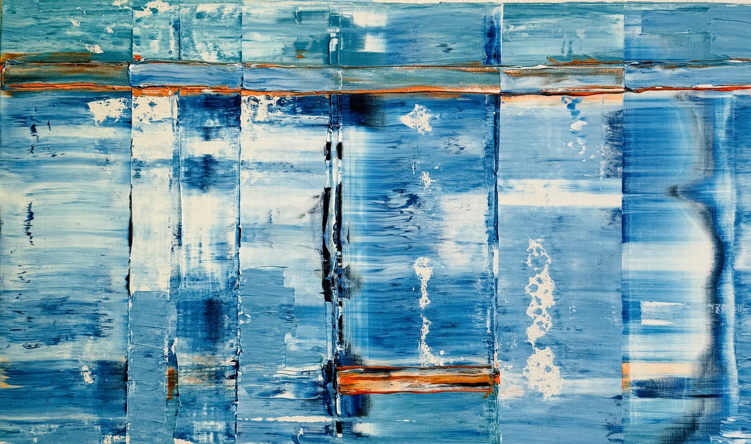 Orangina in aqua Ilja Freer Original painting for sale