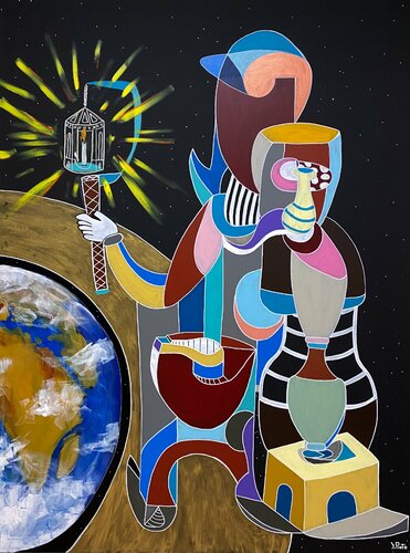 Il viandante ll by Federico Pinto Schmid, Painting for Sale on Select