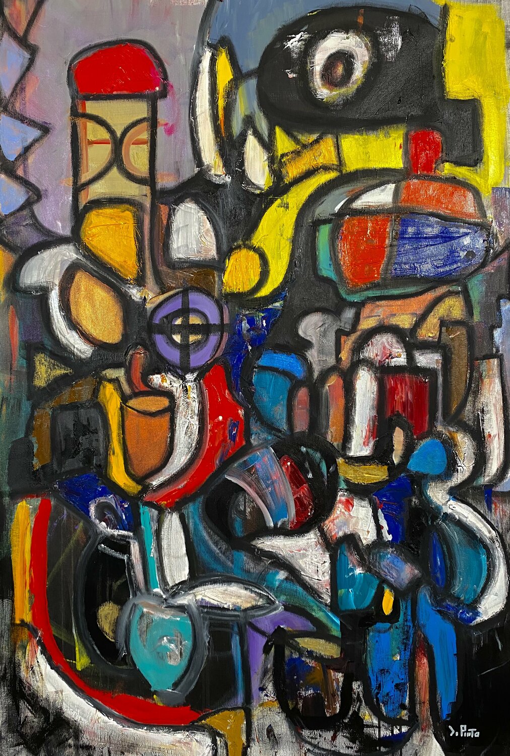 LunaPark Federico Pinto Schmid Original painting for sale