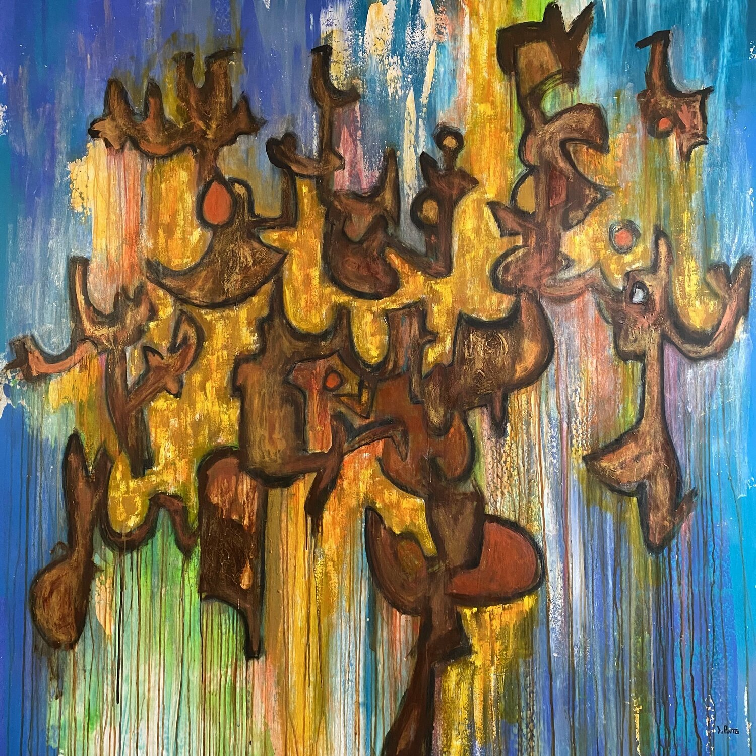 Il compositore Federico Pinto Schmid Original painting for sale