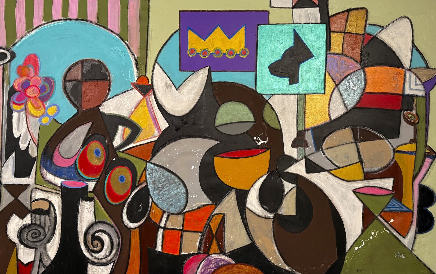 Capoeira Federico Pinto Schmid Original painting for sale
