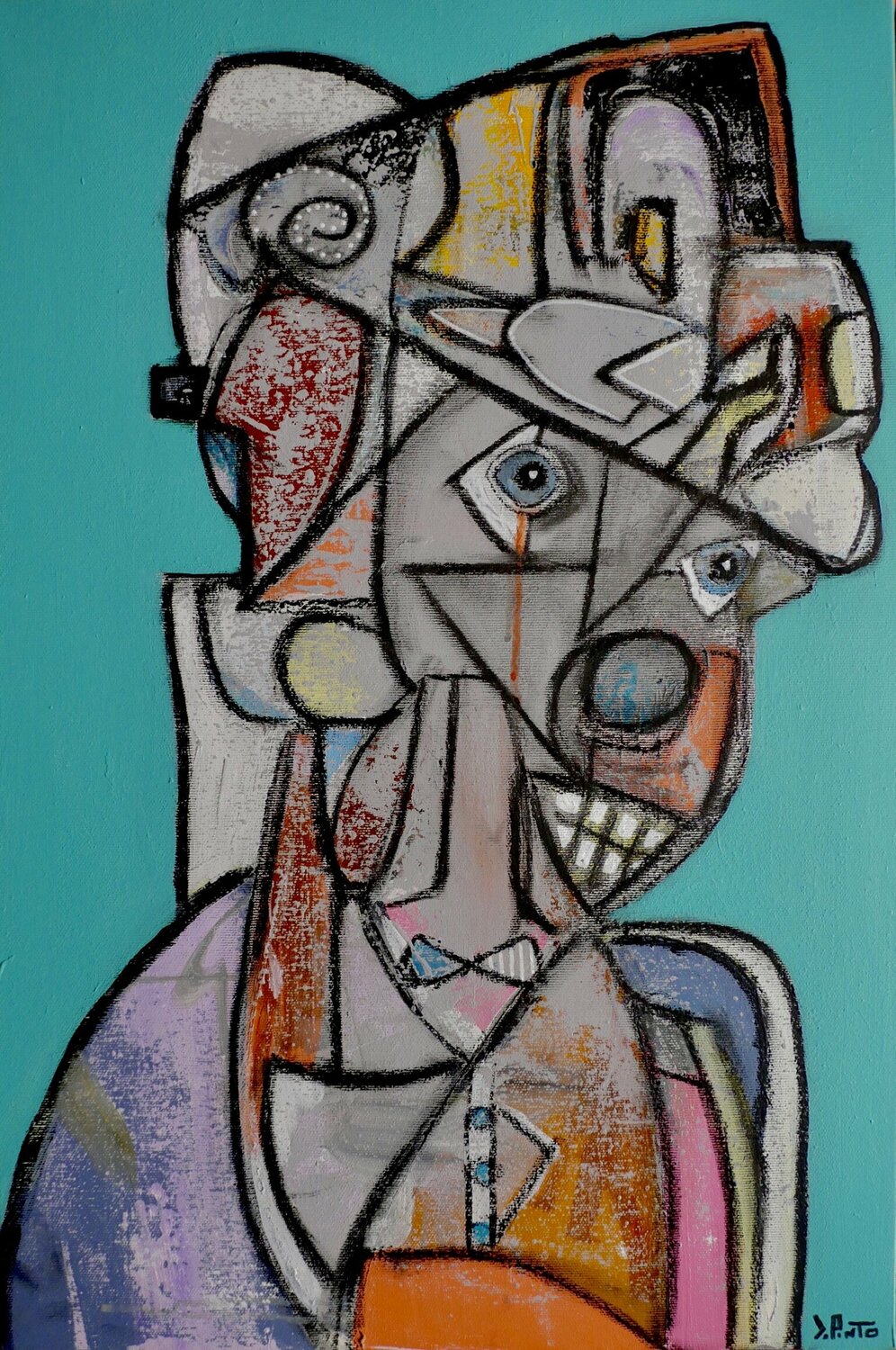 FireDog Federico Pinto Schmid Original painting for sale