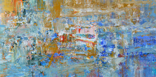 Aurora of Ice and Gold by Vania Bouwmeester Pentcheva, Painting for Sale on Select