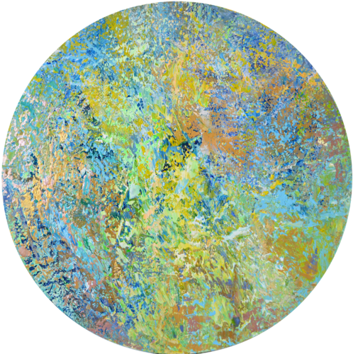 Green Moon by Vania Bouwmeester Pentcheva, Painting for Sale on Select